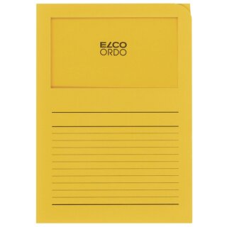 Organisationsmappe Ordo classico, für DIN A4, Sichtfenster 180 x 100 mm, liniert, 220 x 310 mm, 100 Stück, goldgelb