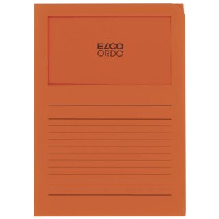 Organisationsmappe Ordo classico, für DIN A4, Sichtfenster 180 x 100 mm, liniert, 220 x 310 mm, 100 Stück, orange