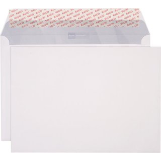 Briefumschlag DIN B4, ohne Fenster, haftklebend, weiß, 120g/qm, 250 Stück