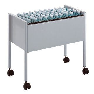 Hängewagen Economy Mappenboy, 80 Mappen für DIN A4, Maße: (H x B x T) 592 x 655 x 368 mm, lichtgrau