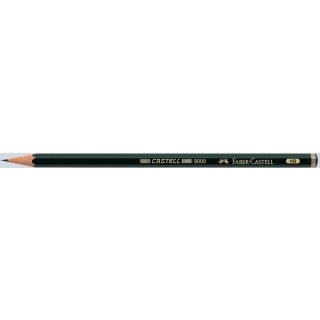 Bleistift CASTELL® 9000, Härtegrad: HB, Schaftform: 6-kant, Schaftfarbe: dunkelgrün