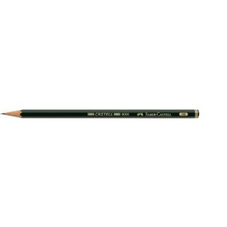 Bleistift CASTELL® 9000, Härtegrad: 4H, Schaftform: 6-kant, Schaftfarbe: dunkelgrün