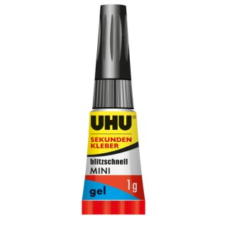Sekundenkleber UHU blitzschnell Minis Gel 3 x 1 g