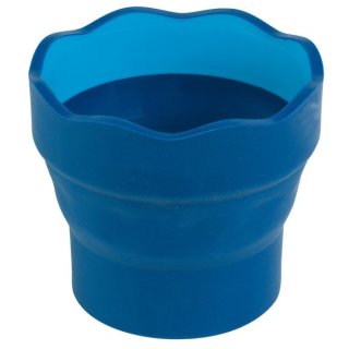 Wasserbecher CLIC & GO, Kunststoff, spülmaschinenfest, faltbar, 100 x 100 x 100 mm, blau