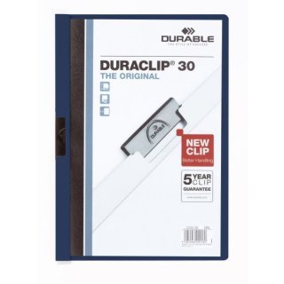 Klemmmappe Duraclip für bis zu 30 Blatt in DIN A4, 310 x 220 mm, nachtblau