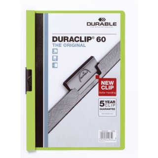 Klemmmappe Duraclip für bis zu 30 Blatt in DIN A4, 310 x 220 mm, grün