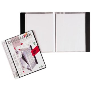 Sichtbuch Duralook®Plus 40 Hüllen, für DIN A4, transparente Tasche, Rückenschild beschriftbar, Rücken: 25 mm, schwarz