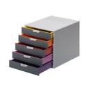 Schubladenbox Varicolor 5, mehrfarbig, bis DIN A4/C4, 5...