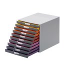 Schubladenbox Varicolor 10, mehrfarbig, bis DIN A4/C4, 10...