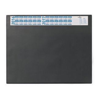 Schreibunterlage, 650 x 520 mm, mit 4-Jahreskalender, transparente Abdeckung, schwarz