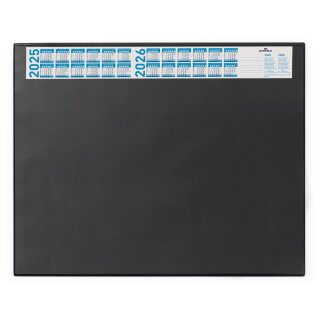 Durable Schreibunterlage, 650 x 520 mm, mit 4-Jahreskalender, transparente Abdeckung, schwarz