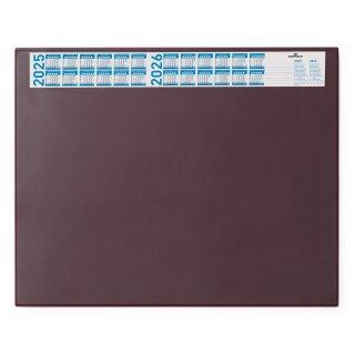 Durable Schreibunterlage, 650 x 520 mm, mit 4-Jahreskalender, transparente Abdeckung, rot