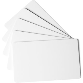 Duracard light Cards, 0,5 mm, dünne Plastikkarten für ID 300, Maße: 53,98 x 86,60 mm, 1 Pack = 100 Karten, blanko
