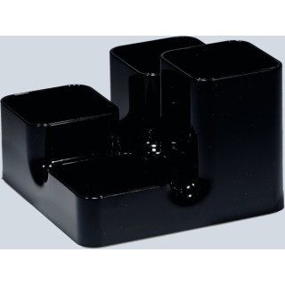 universeller Schreibgerätköcher, uni-butler, schwarz, 130 x 130 x 90 mm
