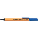 GREENpoint Faserschreiber, 0,8mm, robuste breite Spitze, geringe Stiftlänge und Clip, blau