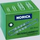 Aktenklammer Norica, 77mm, gewellt, mit Kugelenden, verzinkt