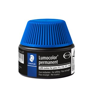 Nachfülltinte Lumocolor, permanent, Inhalt: 15 ml, blau