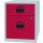 mobiler Beistellschrank PFA, 1 Schublade, 1 Hängeregistraturschublade, abschließbar, 528 x 413 x 400 mm, Korpus lichtgrau, Front kardinalrot