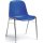 Besucherstuhl mit Chromgestell, ergonomische Sitzschale aus bruchsicherem Polyamid, Farbe: blau