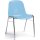 Besucherstuhl mit Chromgestell, ergonomische Sitzschale aus bruchsicherem Polyamid, Farbe: hellblau