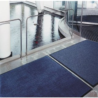 Schmutzfangmatte Eazycare Aqua blau, 0,90 x 1,50 m, Material: Olefin auf Vinylrücken für den Innenbereich