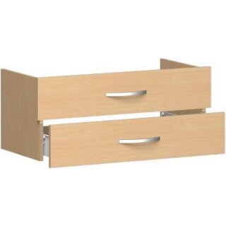 Schubkasteneinsatz Flex, 1 Ordnerhöhe, für Korpusbreite 800 mm, Buche