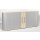 Sideboard Flex, 2 Ordnerhöhen, mit Standfüßen silber/Ahorn, 2000 x 800 x 400 mm