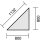 Verkettungsplatte Dreieck 90° Flex, 4-Fuß, 800 x 800 mm (BxT), Ahorn/weißalu, höhenverstellbar: 680 - 800 mm, ohne Aussparung