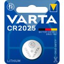 Varta Lithium-Knopfzelle CR2025, 3,0V, 90mAh, VE = 1...