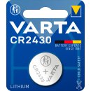 Varta Lithium-Knopfzelle CR2430, 3,0V, 280mAh, VE = 1...
