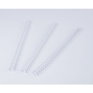 Binderücken Renz Ring Wire 3:1, 8,0 mm, für 60 Blatt, weiß, Packung = 100 Stück