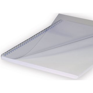 Deckblatt, DIN A4, Stärke: 0,20 mm, transparent matt, VE = 1 Packung = 100 Stück