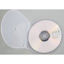 CD Shellbox in Muschelform transparent mit Anheftlochung