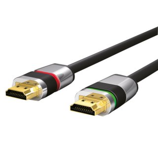 HDMI-Kabel, 2 m, Ultimate Serie High-Speed mit Ethernet, 4K, 3D, Full HD 2.0, vergoldet, Ultra Lock System Sicherheitsverschluss