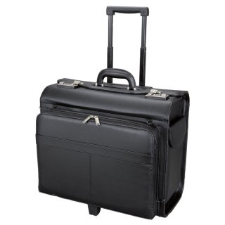 Koffer San Remo, Lederimitat, schwarz, Außenmaße: ca. 40 x 45 x 26 cm