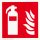 Warn- u. Hinweisschild Feuerlöscher, Kunststoff zum schrauben 148x148mm