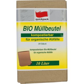 Bio-Öko-Papierbeutel Abfallbeutel, 10l, ca.390 x 360 mm, natur VE = 1 Rolle = 10 Beutel
