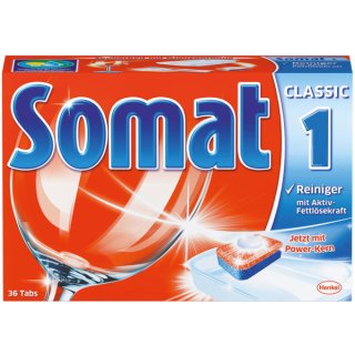 Somat Classic Tabs, Maschinen-Tabs für Spülmaschinen, 1 Pack = 36 Stück