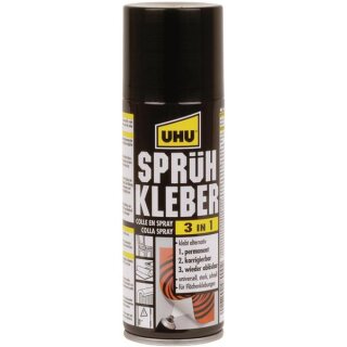 Sprühkleber UHU 3 in 1 200 ml permanent oder ablösbar