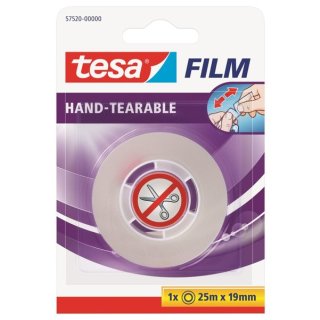 tesafilm®, von Hand einreißbar, 25 m x 19 mm, transparent
