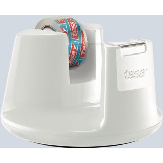 Tesa Tischabroller Compact weiß, inkl. 1 Rolle tesafilm kristall-klar
