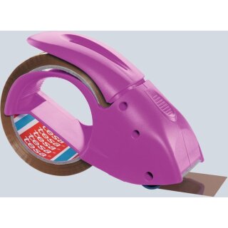 Packbandabroller tesa Pack’n Go pink mit 1 Rolle Packband