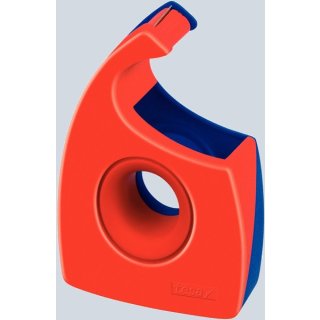 Handabroller Easy Cut®, für Rollen 19 mm x 33 m, mit Wellenmesser, rot-blau