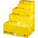 Mail-Box Versandkarton XS gelb wiederverschlie&szlig;bar, hk