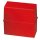 Karteibox DIN A5 quer, für 500 Karten, rot, 228 x 102 x 171 mm