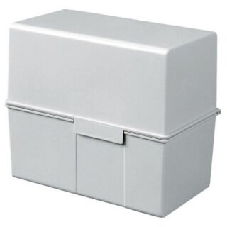 Karteibox DIN A7 quer, für 300 Karten, lichtgrau, 121 x 74 x 101 mm