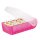 HAN Karteikasten Croco Lernkartei  A8 quer für 500 Karten transluzent pink 97 x 191 x 67 mm