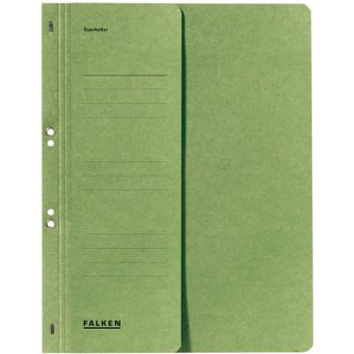 Falken Ösenhefter für DIN A4 250g/qm, Manila-RC-Karton, 1/2 Vorderdeckel kaufmännische-Heftung grün