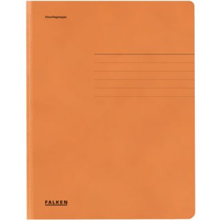Einschlagmappe für DIN A4, mit Organisationsdruck, 320g/qm Manila-RC-Karton, orange
