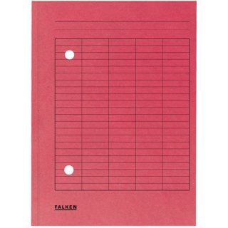 Umlaufmappe für DIN A4, 250g/qm Manila-Karton, Organisationsdruck, 2 Schaulöcher, rot
